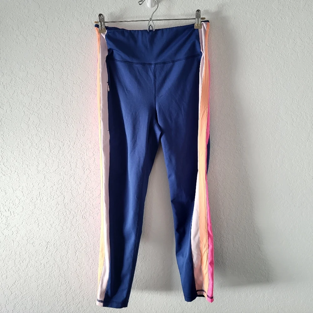 Lilly Pulitzer Luxletic Weekender High-Rise Midi Legging oyster bay Navy Size L - Picture 2 of 4